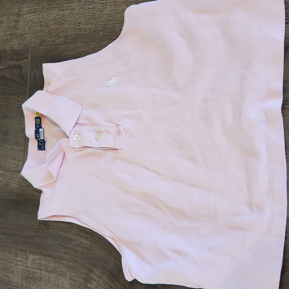 Polo by Ralph Lauren Light Pink Sleeveless Crop Polo